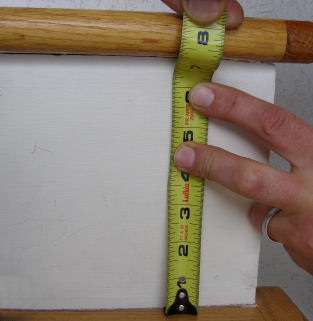 The measurement of the riser to calculate the length of the Stair Runner